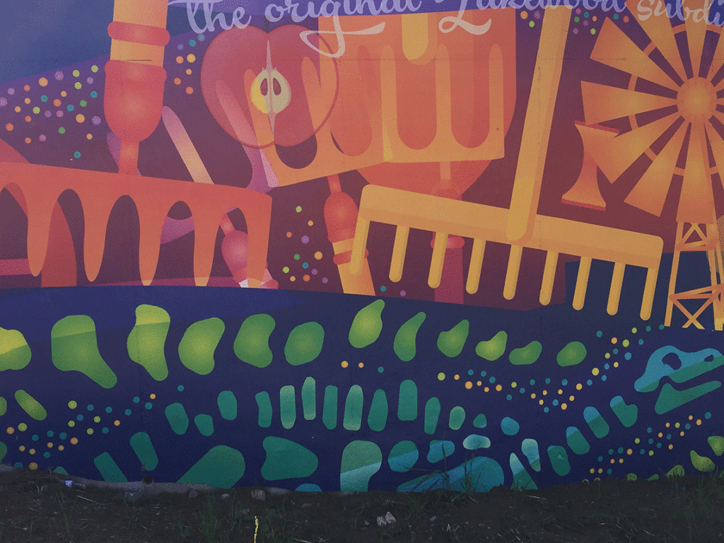 Michelle Wolins Paints New West Line Village Mural